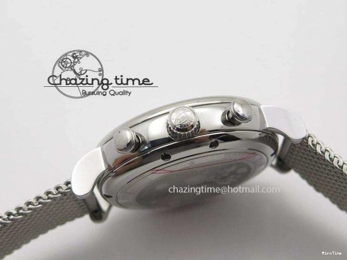 MIROTIME 0707 Portofino Chrono SS White Dial on SS Mesh Bracelet A Soft 7388